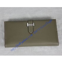 Hermes Bearn Gusset Wallet HW012 gray